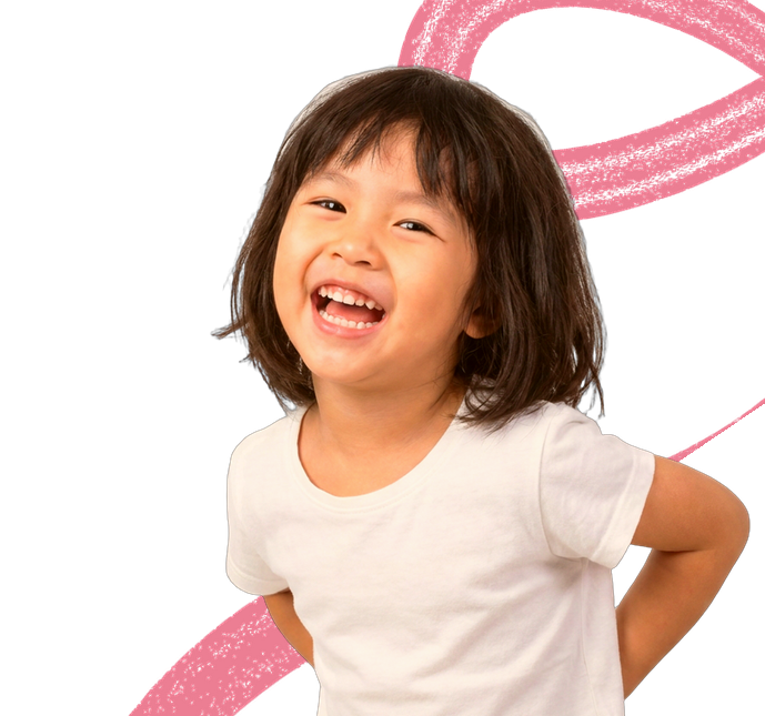 A child smiling during an early session at ANNA